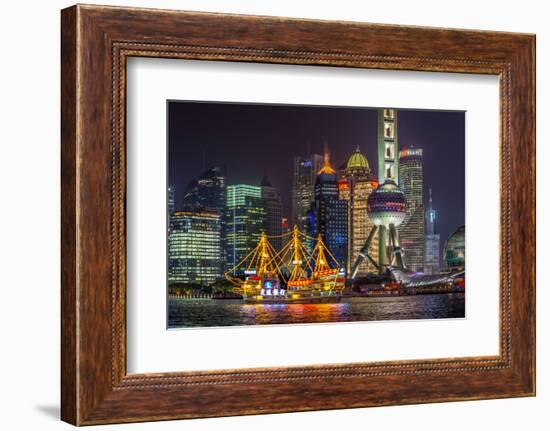 China, Shanghai, Pudong District, Financial District Including Oriental Pearl Tower-Alan Copson-Framed Photographic Print