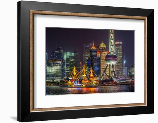 China, Shanghai, Pudong District, Financial District Including Oriental Pearl Tower-Alan Copson-Framed Photographic Print