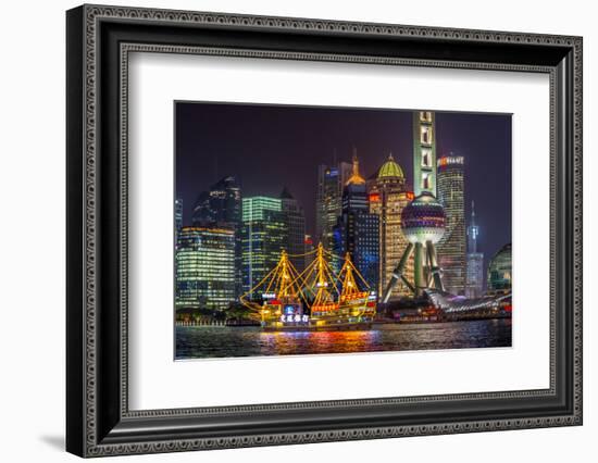 China, Shanghai, Pudong District, Financial District Including Oriental Pearl Tower-Alan Copson-Framed Photographic Print