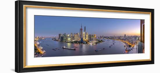 China, Shanghai, Pudong District Skyline across Huangpu River-Alan Copson-Framed Photographic Print