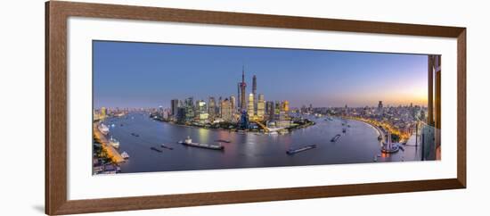 China, Shanghai, Pudong District Skyline across Huangpu River-Alan Copson-Framed Photographic Print