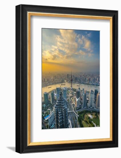 China, Shanghai, View over Pudong Financial District, Huangpu River Beyond-Alan Copson-Framed Photographic Print