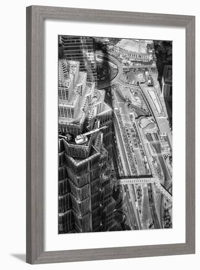 China, Shanghai, View over Pudong Financial District, Jin Mao Tower (Near)-Alan Copson-Framed Photographic Print