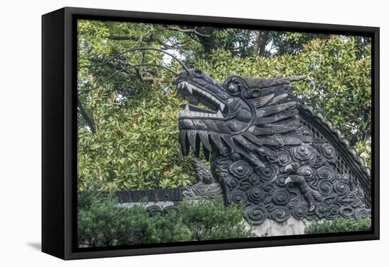China, Shanghai. Yu Garden dragon.-Rob Tilley-Framed Premier Image Canvas