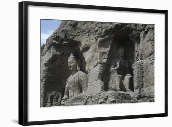 China, Shanxi Province, Buddha Statues at Yungang Grottoes-null-Framed Giclee Print