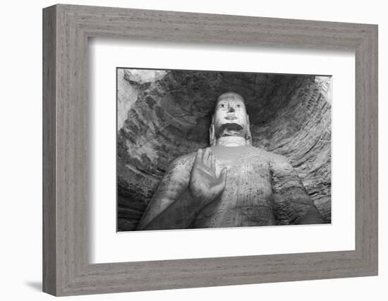 China, Shanxi Province, Datong, Ancient Sculptures in Yungang Caves-Paul Souders-Framed Photographic Print