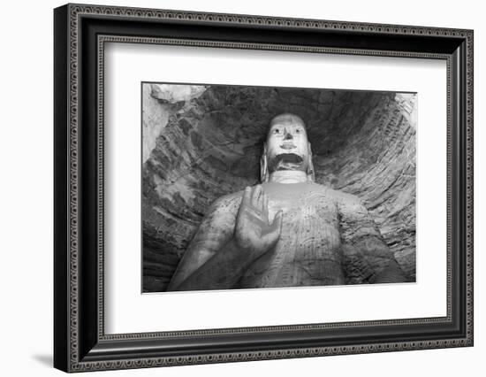 China, Shanxi Province, Datong, Ancient Sculptures in Yungang Caves-Paul Souders-Framed Photographic Print