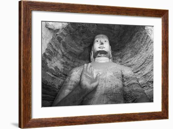 China, Shanxi Province, Datong, Ancient Sculptures in Yungang Caves-Paul Souders-Framed Photographic Print