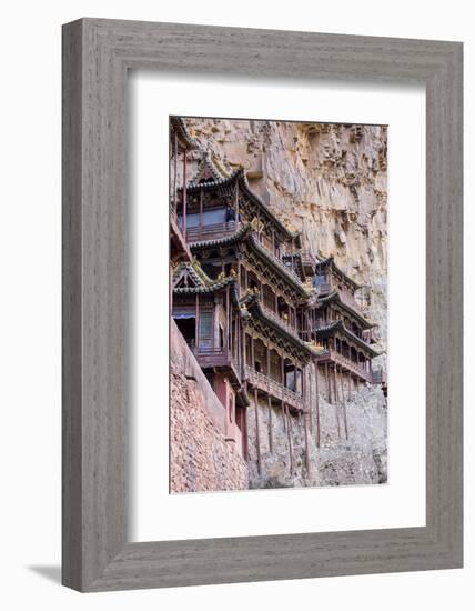 China, Shanxi Province, Hang Shen Mountain, Hanging Palace-Paul Souders-Framed Photographic Print