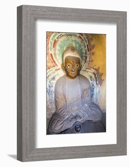 China, Shanxi Province, Hang Shen Mt, Buddha Inside Hanging Palace-Paul Souders-Framed Photographic Print