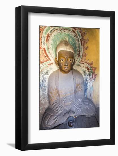 China, Shanxi Province, Hang Shen Mt, Buddha Inside Hanging Palace-Paul Souders-Framed Photographic Print