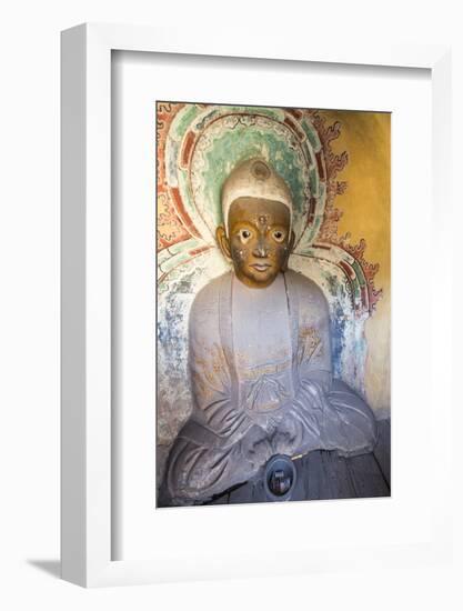 China, Shanxi Province, Hang Shen Mt, Buddha Inside Hanging Palace-Paul Souders-Framed Photographic Print