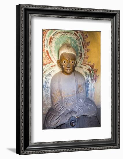 China, Shanxi Province, Hang Shen Mt, Buddha Inside Hanging Palace-Paul Souders-Framed Photographic Print