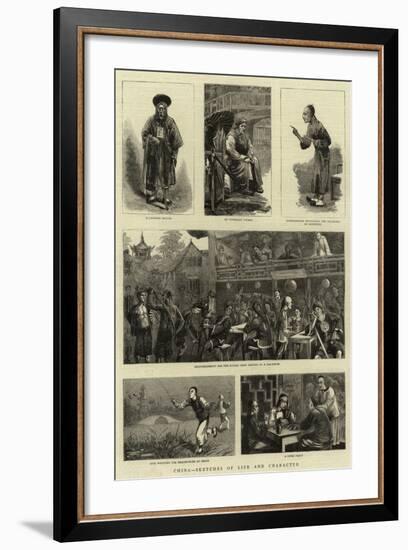 China, Sketches of Life and Character-null-Framed Giclee Print