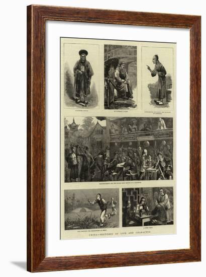 China, Sketches of Life and Character-null-Framed Giclee Print