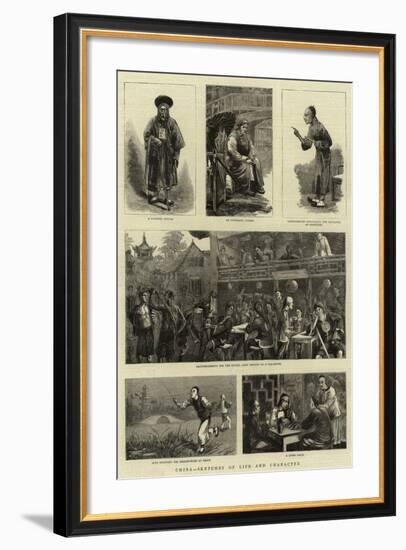 China, Sketches of Life and Character-null-Framed Giclee Print