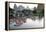 China, Yulong River with Karst Mountains, Tourism, Raft River Journeys-Catharina Lux-Framed Premier Image Canvas