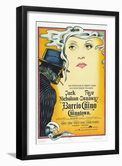 Chinatown, (AKA Barrio Chino), Argentinan Poster, L-R: Jack Nicholson, Faye Dunaway, 1974-null-Framed Premium Giclee Print