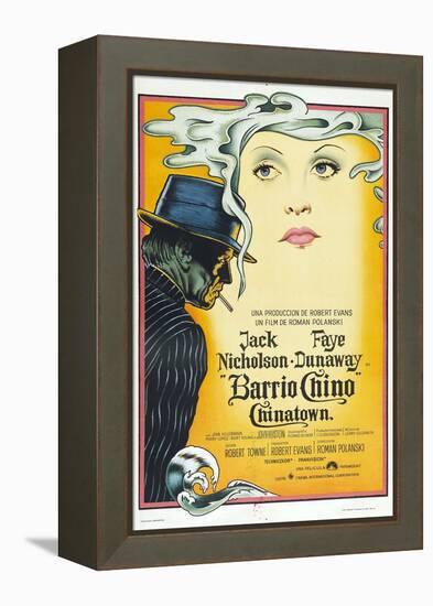 Chinatown, (AKA Barrio Chino), Argentinan Poster, L-R: Jack Nicholson, Faye Dunaway, 1974-null-Framed Stretched Canvas