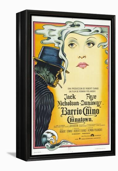 Chinatown, (AKA Barrio Chino), Argentinan Poster, L-R: Jack Nicholson, Faye Dunaway, 1974-null-Framed Stretched Canvas