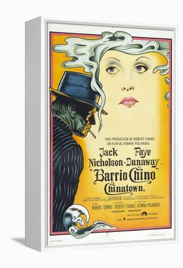 Chinatown, (AKA Barrio Chino), Argentinan Poster, L-R: Jack Nicholson, Faye Dunaway, 1974-null-Framed Stretched Canvas