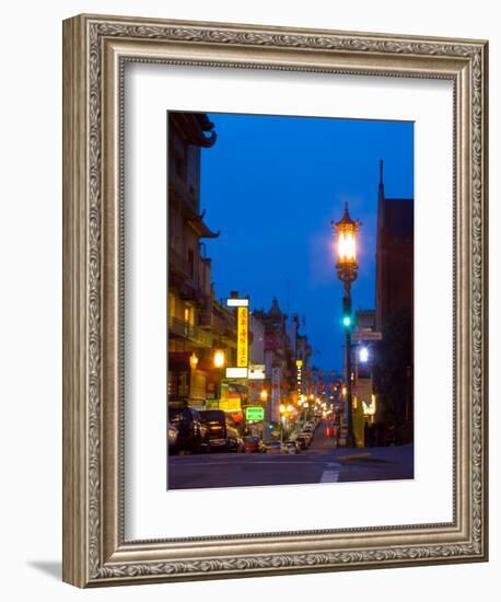 Chinatown at Night, San Francisco, California, USA-Julie Eggers-Framed Photographic Print