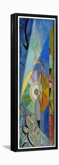 Chinatown, C.1917 (Oil on Glass)-Joseph Stella-Framed Premier Image Canvas