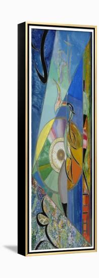 Chinatown, C.1917 (Oil on Glass)-Joseph Stella-Framed Premier Image Canvas