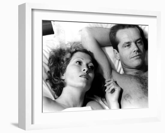 Chinatown, Faye Dunaway, Jack Nicholson, 1974-null-Framed Photo