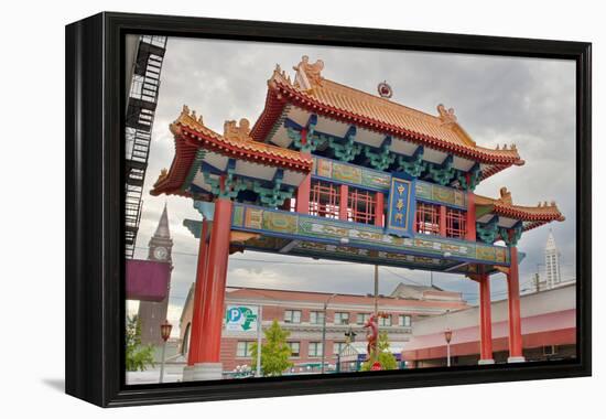 Chinatown Gate in Seattle Washington-jpldesigns-Framed Premier Image Canvas
