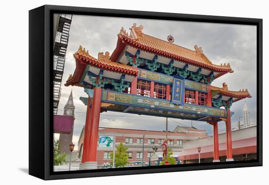 Chinatown Gate in Seattle Washington-jpldesigns-Framed Premier Image Canvas