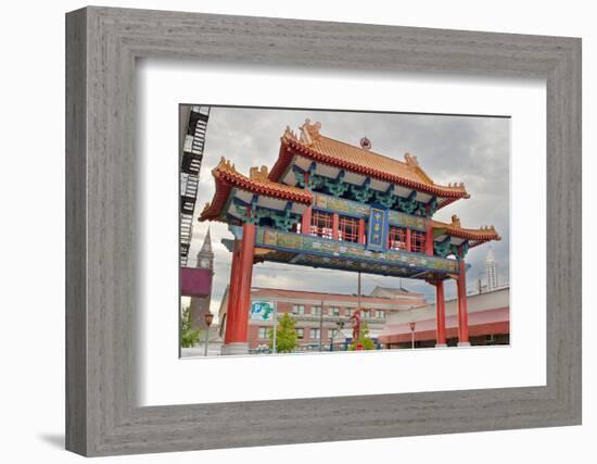 Chinatown Gate in Seattle Washington-jpldesigns-Framed Photographic Print