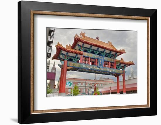 Chinatown Gate in Seattle Washington-jpldesigns-Framed Photographic Print