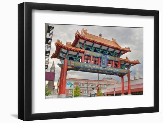 Chinatown Gate in Seattle Washington-jpldesigns-Framed Photographic Print