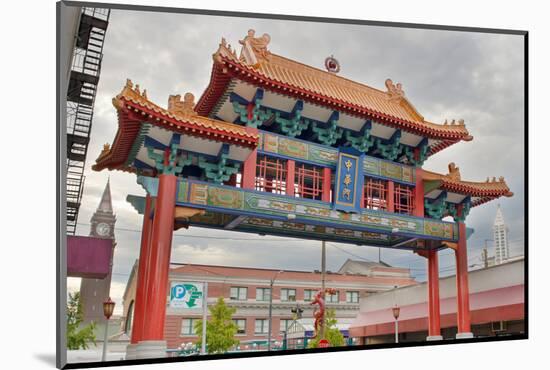 Chinatown Gate in Seattle Washington-jpldesigns-Mounted Photographic Print