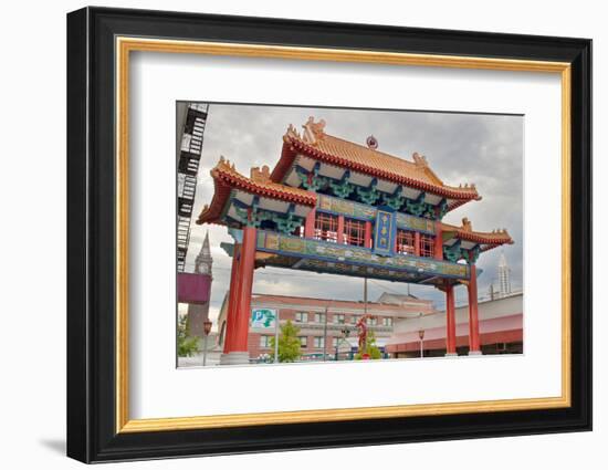 Chinatown Gate in Seattle Washington-jpldesigns-Framed Photographic Print