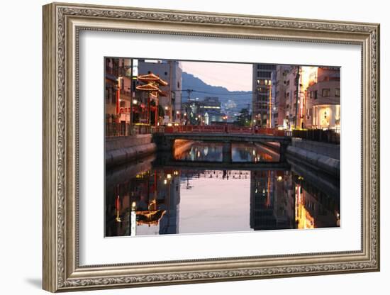 Chinatown in Nagasaki at Dusk, Japan-Ryuji Adachi-Framed Art Print