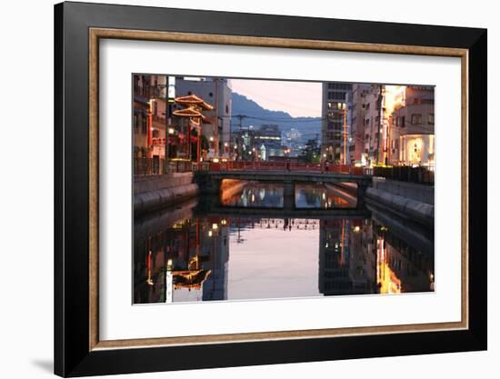 Chinatown in Nagasaki at Dusk, Japan-Ryuji Adachi-Framed Art Print