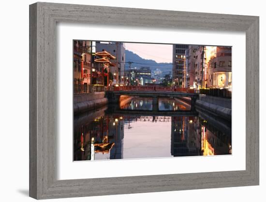 Chinatown in Nagasaki at Dusk, Japan-Ryuji Adachi-Framed Art Print