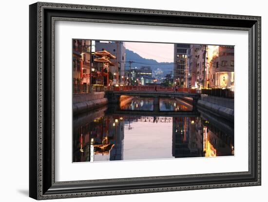 Chinatown in Nagasaki at Dusk, Japan-Ryuji Adachi-Framed Art Print