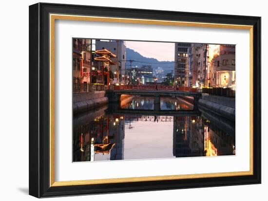 Chinatown in Nagasaki at Dusk, Japan-Ryuji Adachi-Framed Art Print