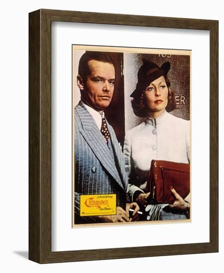 Chinatown, Jack Nicholson, Faye Dunaway, 1974-null-Framed Premium Giclee Print