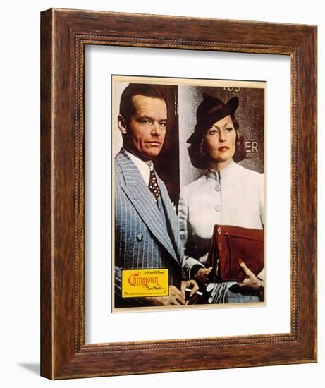 Chinatown, Jack Nicholson, Faye Dunaway, 1974-null-Framed Premium Giclee Print