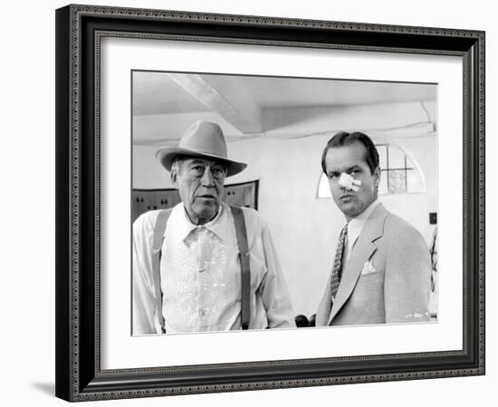 Chinatown, John Huston, Jack Nicholson, 1974-null-Framed Photo