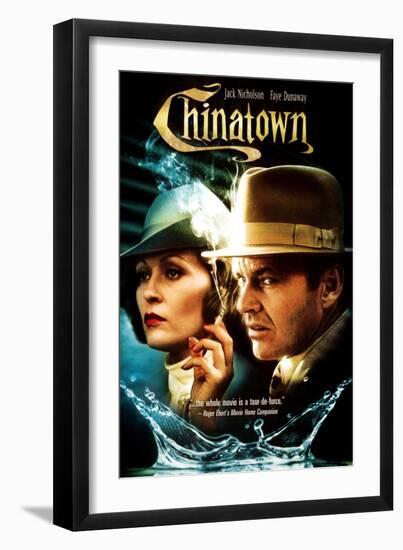 Chinatown, L-R: Faye Dunaway, Jack Nicholson, 1974-null-Framed Art Print