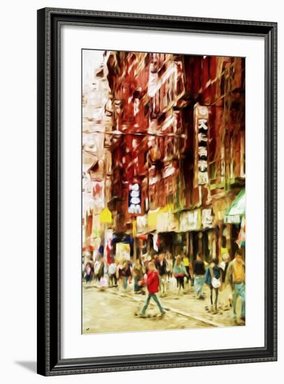 Chinatown NYC - In the Style of Oil Painting-Philippe Hugonnard-Framed Giclee Print