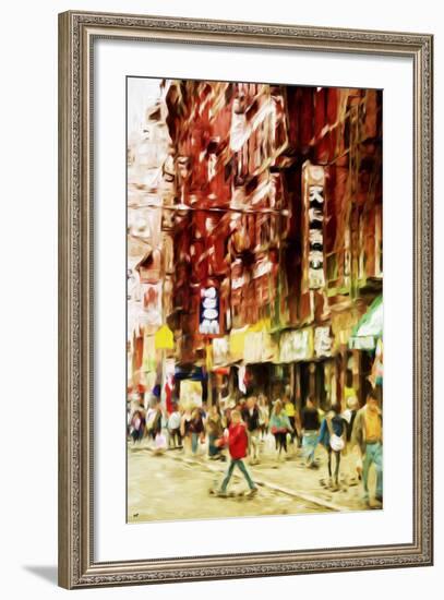 Chinatown NYC - In the Style of Oil Painting-Philippe Hugonnard-Framed Giclee Print