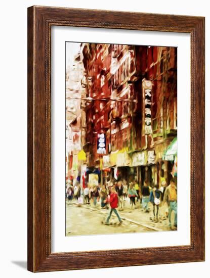 Chinatown NYC - In the Style of Oil Painting-Philippe Hugonnard-Framed Giclee Print