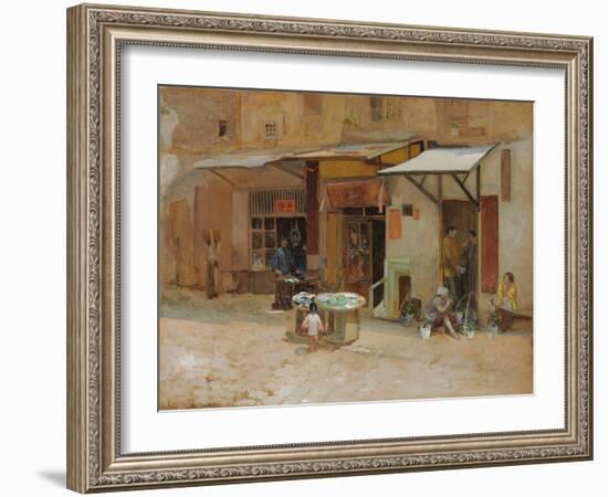 Chinatown, San Francisco, 1908 (Watercolour and Pencil on Paperboard)-Louis Comfort Tiffany-Framed Giclee Print