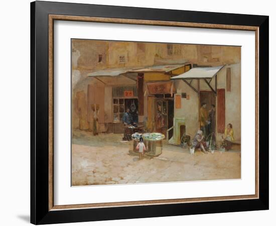 Chinatown, San Francisco, 1908 (Watercolour and Pencil on Paperboard)-Louis Comfort Tiffany-Framed Giclee Print